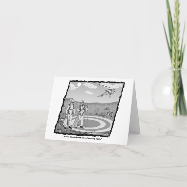 Tarjeta de paracaidista divertida (Anverso)