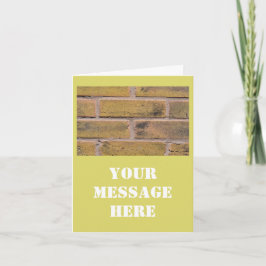 Tarjeta de pared personalizada de ladrillo amarill
