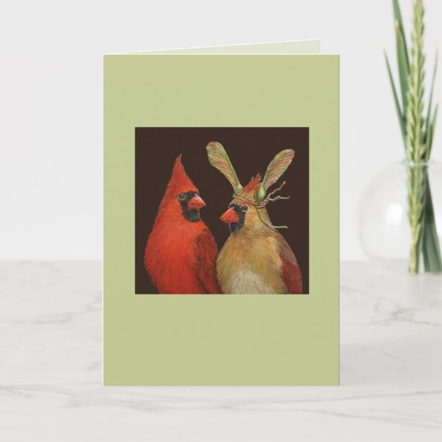 tarjeta de pareja cardinal (Anverso)