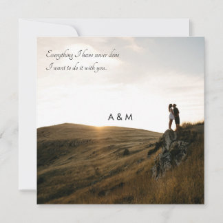 Tarjeta de pareja de amor de foto personalizado