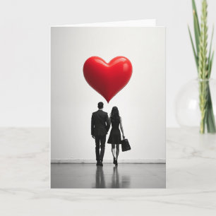Tarjeta de Pareja de Amor Minimalista
