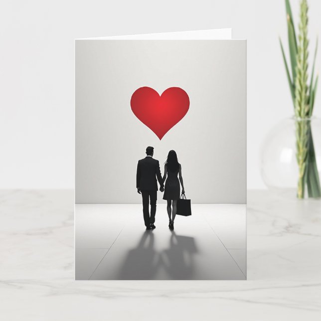 Tarjeta de Pareja de Amor Simple (Anverso)