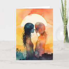 Tarjeta de pareja LGBTQ San Aniversario