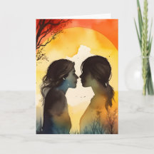 Tarjeta de pareja LGBTQ San Aniversario