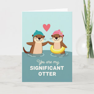 Tarjeta de Pareja Significativa de Nutria