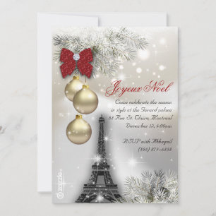 Tarjeta de París 232 Navidades Torre Eiffel Nieve