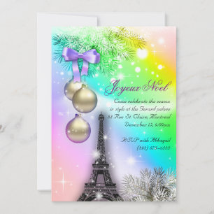 Tarjeta de París Tarjeta Eiffel Torre Nieve 2