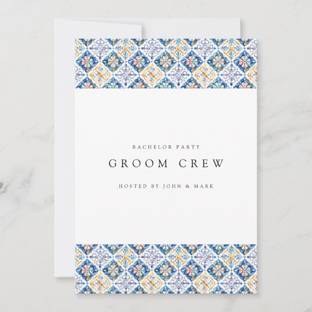 Tarjeta de partido Bacheller con azulejos de limón (Anverso)