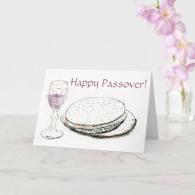 Tarjeta de pasaje Pesach de bienvenida en inglés d (Orquídea)