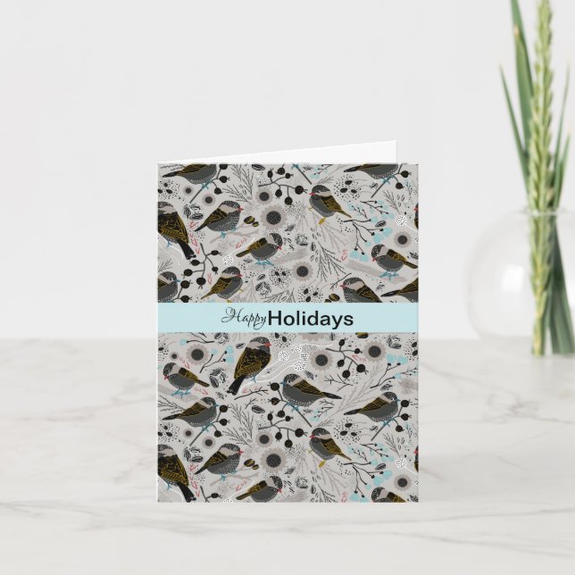 Tarjeta de pasatiempos de invierno de feliz fiesta (Anverso)