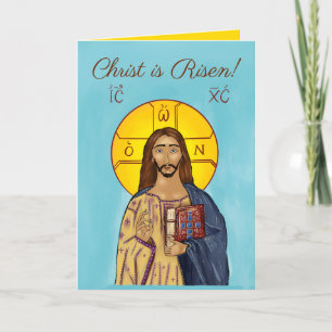 Tarjeta de Pascha (Icono de Cristo 2)