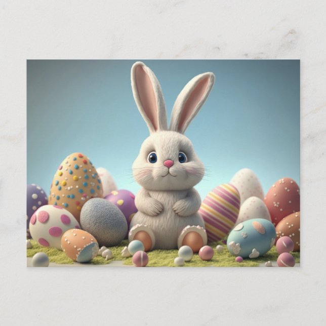 Tarjeta de Pascua adorable (Anverso)