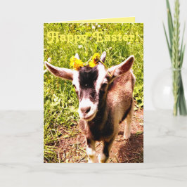 Tarjeta de pascua adorable de la cabra del bebé