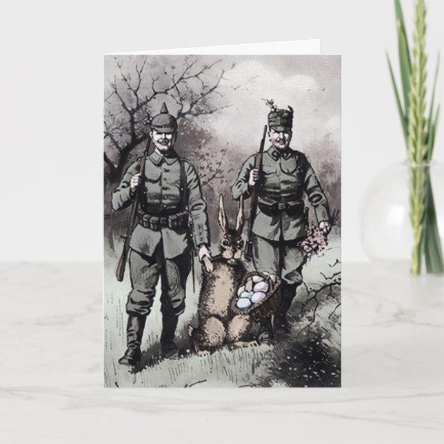 Tarjeta de Pascua Alemana Vintage WW1 (Anverso)