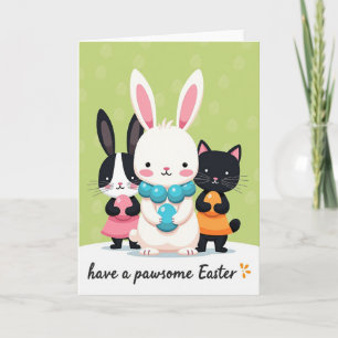 Tarjeta de Pascua Amigos de Huevo Pastel