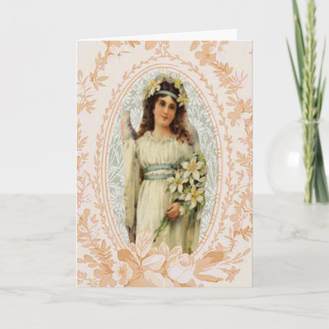 Tarjeta de Pascua Ángel de Victoria (Anverso)