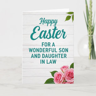 Tarjeta de Pascua Azul Turquesa Maravillosa para l