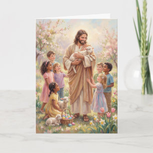 Tarjeta de Pascua Caminando con el Salvador