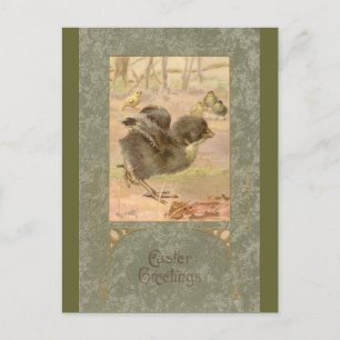 Tarjeta de Pascua Chick Vintage