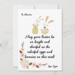 Tarjeta de Pascua colorida de personalizable - Bri