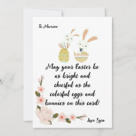 Tarjeta de Pascua colorida de personalizable - Bri