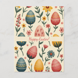 Tarjeta de Pascua con colores pastel suaves