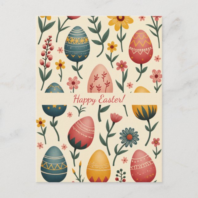 Tarjeta de Pascua con colores pastel suaves (Anverso)