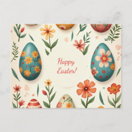 Tarjeta de Pascua con colores pastel suaves