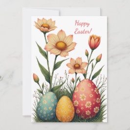 Tarjeta de Pascua con colores pastel suaves