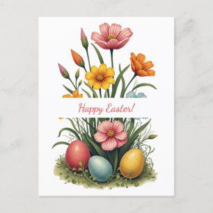 Tarjeta de Pascua con colores pastel suaves