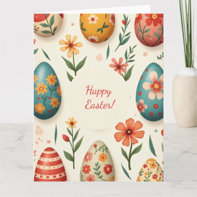 Tarjeta de Pascua con colores pastel suaves (Anverso)