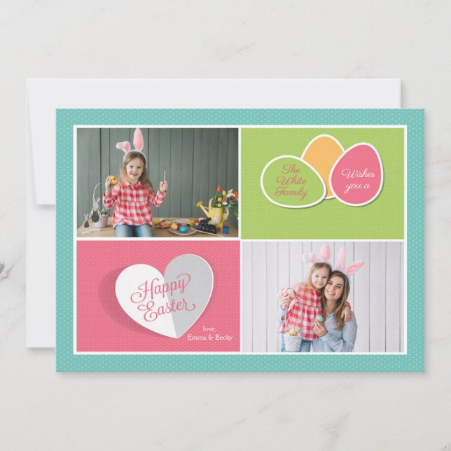 Tarjeta de Pascua con Foto (Anverso)