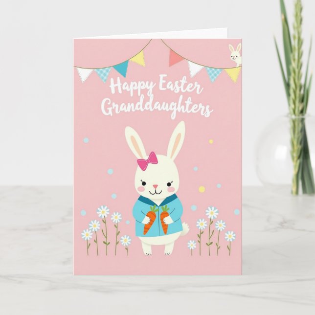 Tarjeta de Pascua con guirnalda de triángulo de co (Anverso)