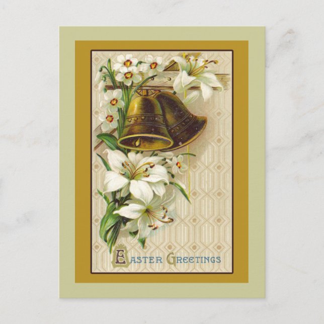 Tarjeta de Pascua con Ilustracion vintage (Anverso)