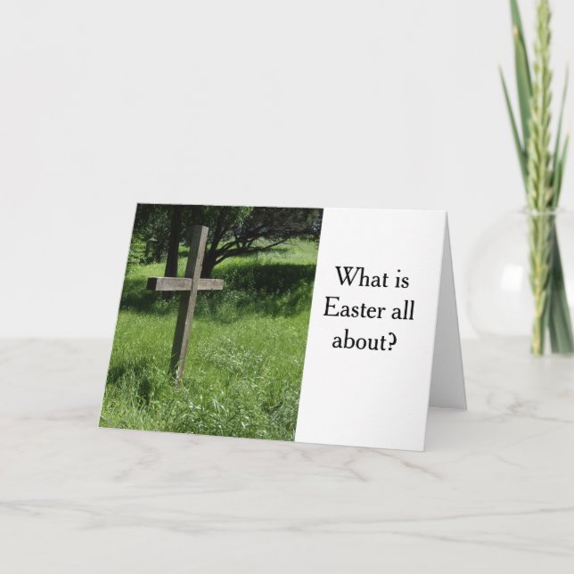 Tarjeta de Pascua con mensaje gospel (Anverso)