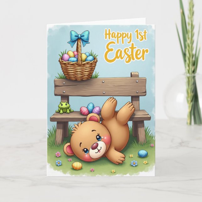 Tarjeta de Pascua con patrón ovalado (Anverso)
