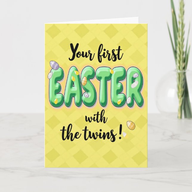 Tarjeta de Pascua con patrón ovalado (Anverso)