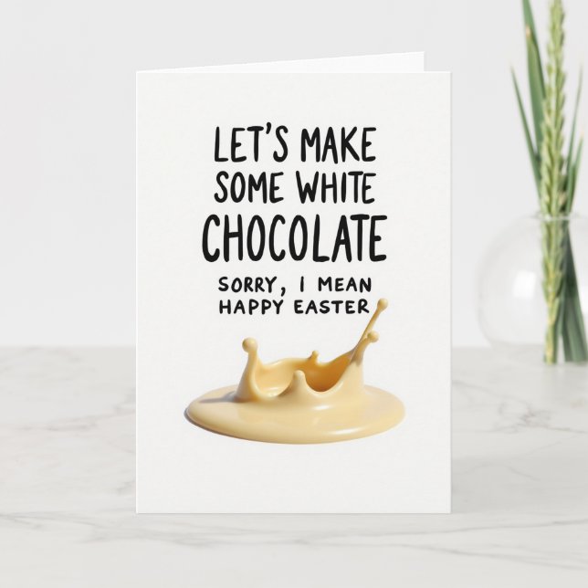 Tarjeta de Pascua con Salpicadura de Chocolate Fel (Anverso)