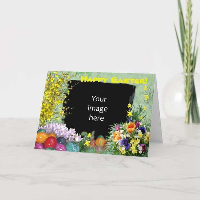 Tarjeta de Pascua con su foto (Anverso)