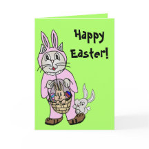 Tarjeta de pascua con un gato en el dibujo del