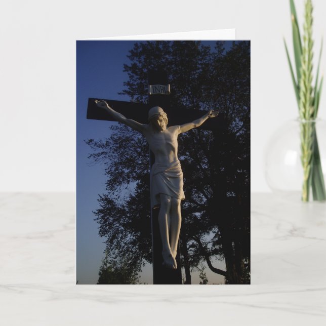 Tarjeta de Pascua "crucificada" (Anverso)