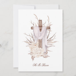 Tarjeta de Pascua Cruz Ha Resucitado 