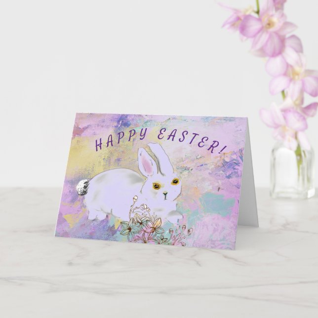 Tarjeta de Pascua de Abundancia y Flores de Primav (Orquídea)