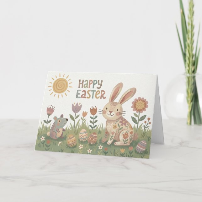 Tarjeta de Pascua de Amigos del Bosque (Anverso)