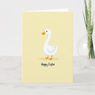 Tarjeta de Pascua de Aves Acuáticas Blancas