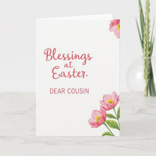 Tarjeta de Pascua de Bendiciones para Prima (Anverso)