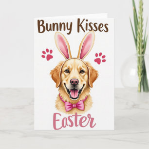 Tarjeta de Pascua de Besos de Conejo para Mascotas