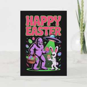 Tarjeta de Pascua de Bigfoot Alien