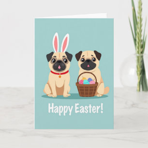 Tarjeta de Pascua de Canino Adorable
