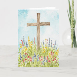 Tarjeta de Pascua de Color de Agua de Bloom